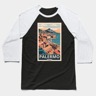 A Vintage Travel Art of Palermo - Italy Baseball T-Shirt